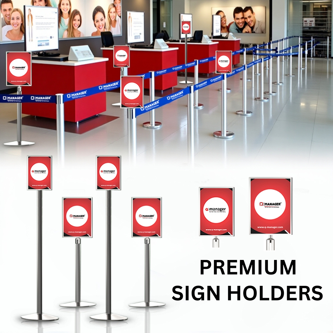 Q-Manager Sign Holder – Functional Signage With Branding Value